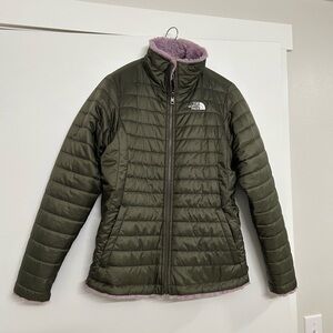 North Face Reversible Olive/Purple Jacket